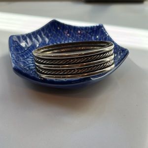 Silver braided bangle